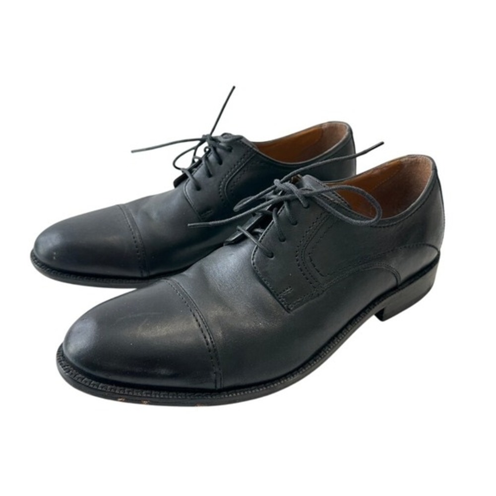 Bostonian Leather Cap Toe Oxford Dress Shoes Classic Black Shoes Mens 10M‎
